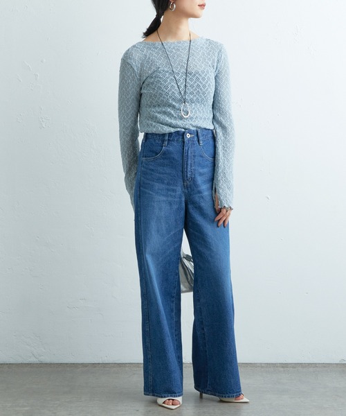 SHENERY（シーナリー）の「バックシャンレースカットソー（Tシャツ/カットソー・レディース・ブルー/アイボリー/ブラック・FREE）」の21枚目の写真