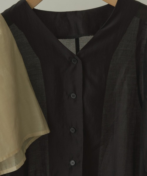 idem(イデム)の「sheer tiered tunic blouse/ティアードチュニックブラウス(チュニック・レディース・アイボリー/ブラック・FREE)」の16枚目の写真