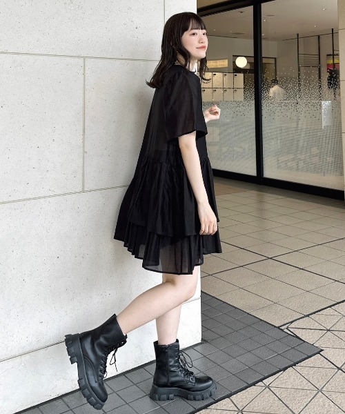 idem(イデム)の「sheer tiered tunic blouse/ティアードチュニックブラウス(チュニック・レディース・アイボリー/ブラック・FREE)」の20枚目の写真