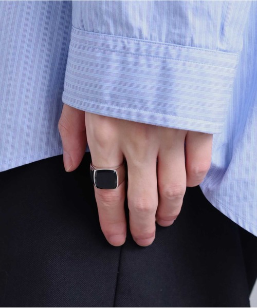 LION HEART（ライオンハート）の「“for Gift”ピュアリング/シルバー925【LION HEART / ライオンハート】（リング・メンズ・シルバー×ブラック/クリアブラウン/グリーン・13号/17号/19号/15号/21号/25号/23号）」の19枚目の写真