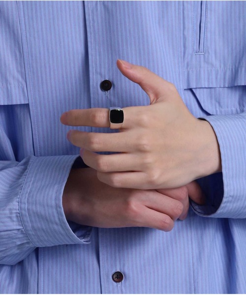 LION HEART(ライオンハート)の「“for Gift”ピュアリング/シルバー925【LION HEART / ライオンハート】(リング・メンズ・シルバー×ブラック/クリアブラウン/グリーン・13号/17号/19号/15号/21号/25号/23号)」の16枚目の写真