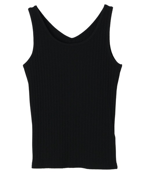 earth music&ecology（アースミュージックアンドエコロジー）の「2WAYネックタンクトップ（インナーウェア/肌着・レディース・ブルー/オフホワイト/モカ/オレンジ系その他/ブラック・L/M/S）」の2枚目の写真