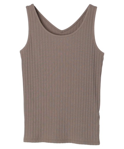 earth music&ecology（アースミュージックアンドエコロジー）の「2WAYネックタンクトップ（インナーウェア/肌着・レディース・ブルー/オフホワイト/モカ/オレンジ系その他/ブラック・L/M/S）」の3枚目の写真