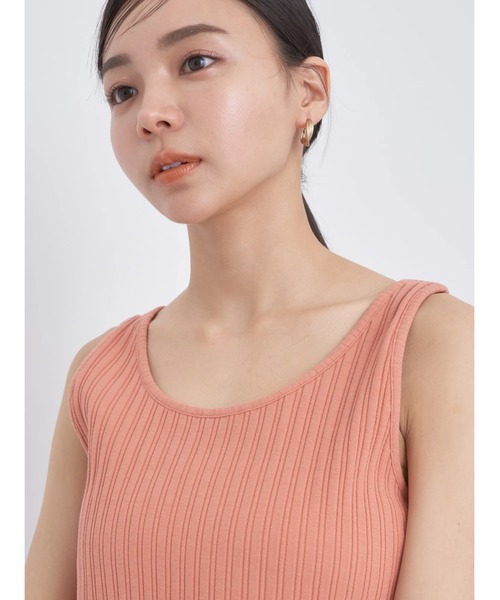 earth music&ecology（アースミュージックアンドエコロジー）の「2WAYネックタンクトップ（インナーウェア/肌着・レディース・ブルー/オフホワイト/モカ/オレンジ系その他/ブラック・L/M/S）」の17枚目の写真