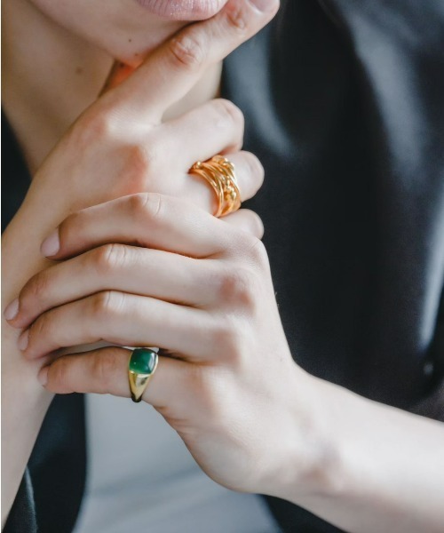 mou(モウ)の「S925 Stone fashionable ring(リング・レディース・グリーン/アニマル・FREE)」の1枚目の写真