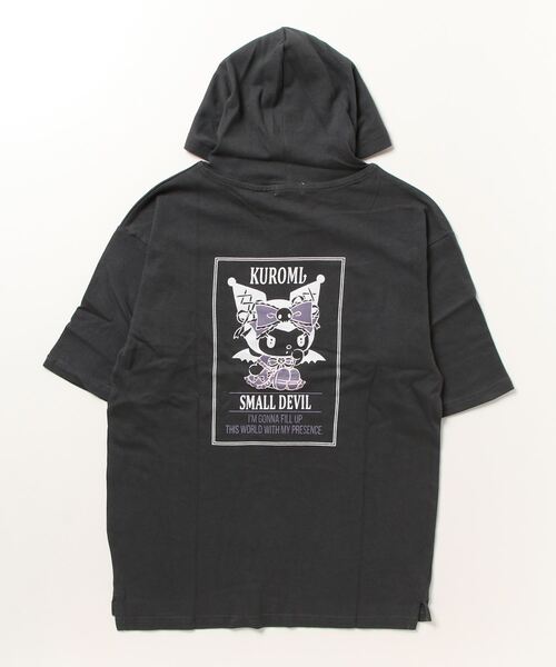 sanrio(サンリオ)の「sanrio クロミ パーカーTシャツ(Tシャツ/カットソー・レディース・チャコール/ブラック/ホワイト/パープル/オフホワイト/ライトパープル・M/L/LL)」の8枚目の写真