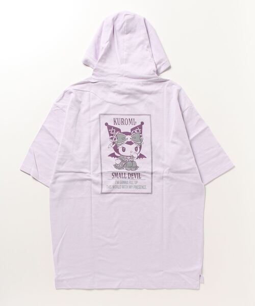 sanrio(サンリオ)の「sanrio クロミ パーカーTシャツ(Tシャツ/カットソー・レディース・チャコール/ブラック/ホワイト/パープル/オフホワイト/ライトパープル・M/L/LL)」の11枚目の写真