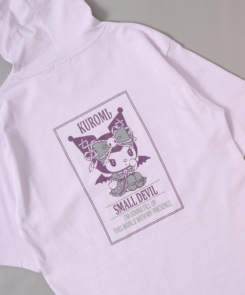 sanrio(サンリオ)の「sanrio クロミ パーカーTシャツ(Tシャツ/カットソー・レディース・チャコール/ブラック/ホワイト/パープル/オフホワイト/ライトパープル・M/L/LL)」の6枚目の写真