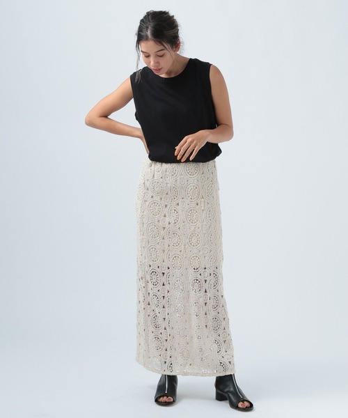 BAYFLOW（ベイフロー）の「クロシェレーススカート（スカート・レディース・ナチュラル・SMALL/MEDIUM）」の4枚目の写真