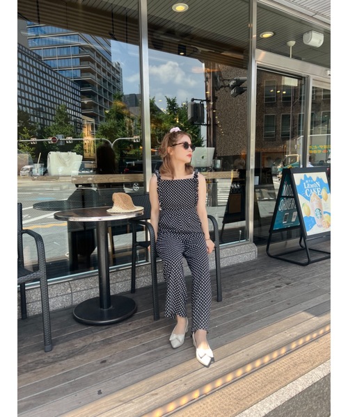 JUMELLE（ジュメロ）の「aprondot salpe（サロペット/オーバーオール・レディース・ブラック・S/M）」の3枚目の写真