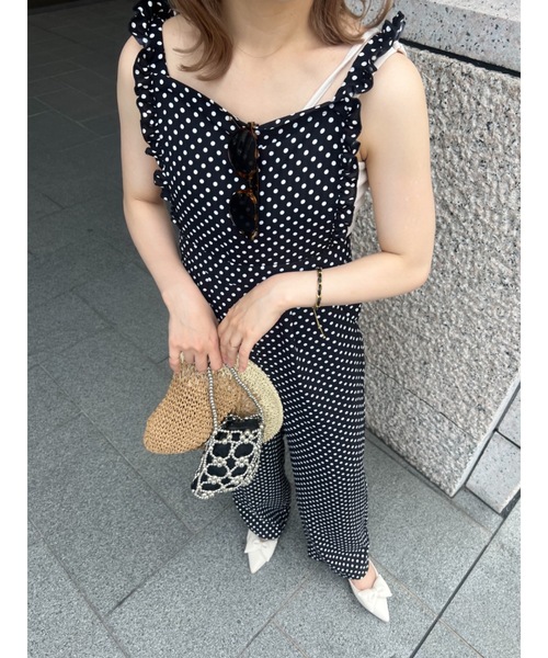 JUMELLE（ジュメロ）の「aprondot salpe（サロペット/オーバーオール・レディース・ブラック・S/M）」の8枚目の写真