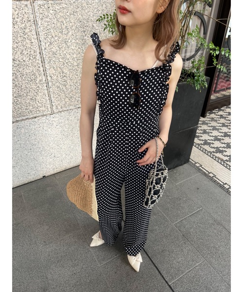 JUMELLE（ジュメロ）の「aprondot salpe（サロペット/オーバーオール・レディース・ブラック・S/M）」の14枚目の写真