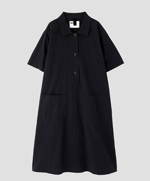 セール‼️PLAIN WEAVE COTTON LINEN 24ss 24s−026【新色追加】ニコニコボタンのリネンワンピース（ロング丈