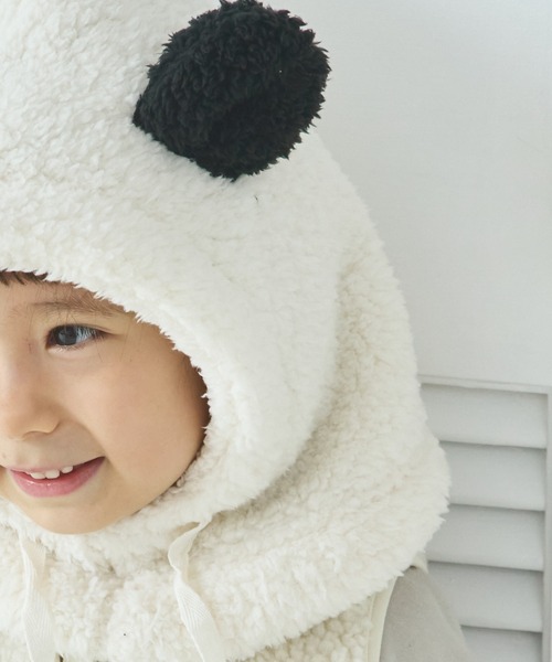pairmanon(ペアマノン)の「ボア 耳付き アニマルモチーフ スヌード(ネックウォーマー/スヌード・キッズ・モカ/アイボリー/ピンク系その他/ベージュ/ブラック/ベージュ系その他/ブラック系その他/ホワイト系その他/ブラック系その他2・M/S)」の11枚目の写真