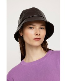 F/LEATHER CREW HAT フェイクレザークルーハット