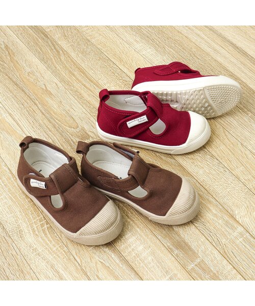 apres les cours(アプレレクール)の「ストラップスニーカー(スニーカー・キッズ・ブラウン/レッド・13/15 /16/14/18/17/19)」の4枚目の写真