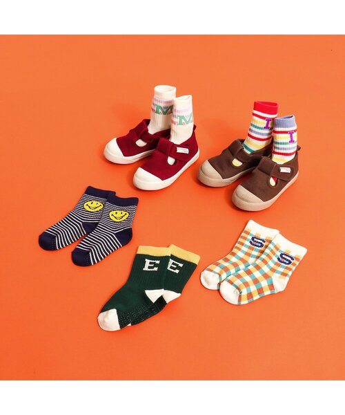 apres les cours(アプレレクール)の「ストラップスニーカー(スニーカー・キッズ・ブラウン/レッド・13/15 /16/14/18/17/19)」の8枚目の写真