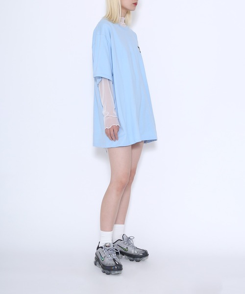 PUNYUS（プニュズ）の「ハイネックシアートップス（Tシャツ/カットソー・レディース・ホワイト/ブラック/グリーン/サックスブルー/ワインレッド/チャコールグレー・1/4/3/2）」の13枚目の写真