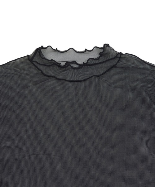 PUNYUS（プニュズ）の「ハイネックシアートップス（Tシャツ/カットソー・レディース・ホワイト/ブラック/グリーン/サックスブルー/ワインレッド/チャコールグレー・1/4/3/2）」の14枚目の写真