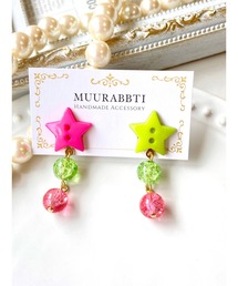 【MUURABBTI】星ボタンのピアス (MA)