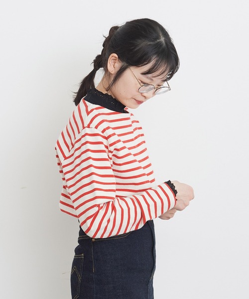 30/1天竺 チェリーレース プルオーバー(Tシャツ/カットソー)|Dot&Stripes CHILD WOMAN(ドットアンドストライプス チャイルドウーマン) 30/1天竺 チェリーレース プルオーバー(Tシャツ/カットソー)|Dot&Stripes CHILD WOMAN(ドットアンドストライプス チャイルドウーマン)