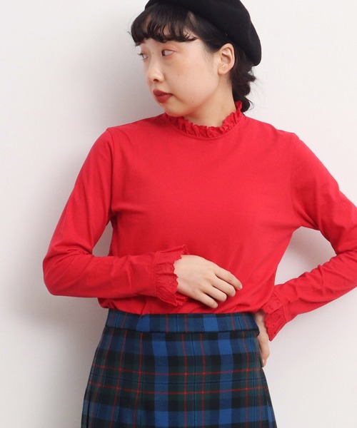 30/1天竺 チェリーレース プルオーバー(Tシャツ/カットソー)|Dot&Stripes CHILD WOMAN(ドットアンドストライプス チャイルドウーマン) 30/1天竺 チェリーレース プルオーバー(Tシャツ/カットソー)|Dot&Stripes CHILD WOMAN(ドットアンドストライプス チャイルドウーマン)