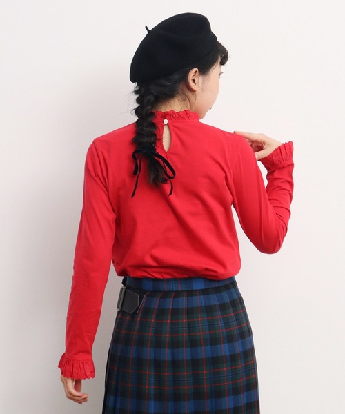 30/1天竺 チェリーレース プルオーバー(Tシャツ/カットソー)|Dot&Stripes CHILD WOMAN(ドットアンドストライプス チャイルドウーマン) 30/1天竺 チェリーレース プルオーバー(Tシャツ/カットソー)|Dot&Stripes CHILD WOMAN(ドットアンドストライプス チャイルドウーマン)
