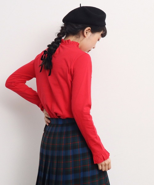 30/1天竺 チェリーレース プルオーバー(Tシャツ/カットソー)|Dot&Stripes CHILD WOMAN(ドットアンドストライプス チャイルドウーマン) 30/1天竺 チェリーレース プルオーバー(Tシャツ/カットソー)|Dot&Stripes CHILD WOMAN(ドットアンドストライプス チャイルドウーマン)