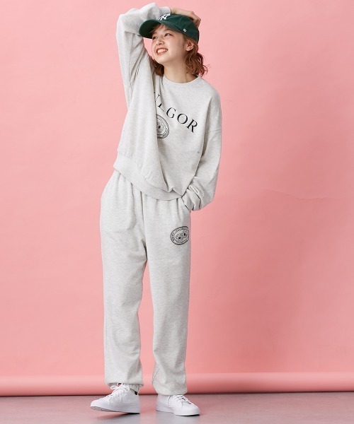 Le temps riche（ルタンリッシュ）の「【セットアップ対応】フラワーロゴスエットパンツ＜Le temps riche＞（その他パンツ・レディース・アイボリー/ネイビー・L/M/LL）」の6枚目の写真