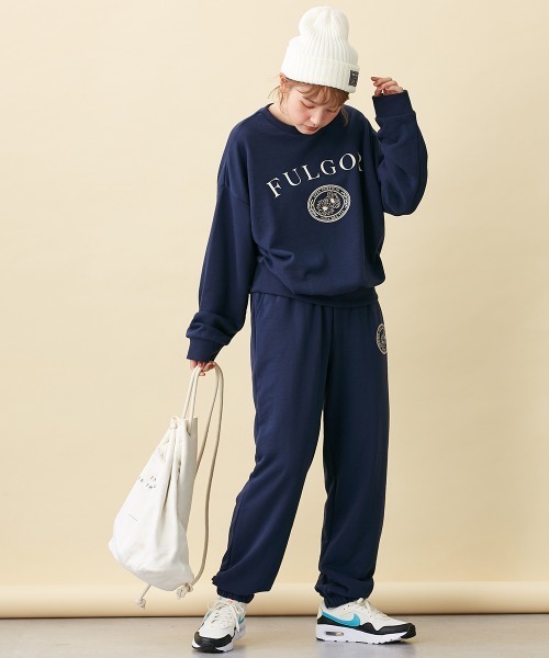 Le temps riche（ルタンリッシュ）の「【セットアップ対応】フラワーロゴスエットパンツ＜Le temps riche＞（その他パンツ・レディース・アイボリー/ネイビー・L/M/LL）」の9枚目の写真