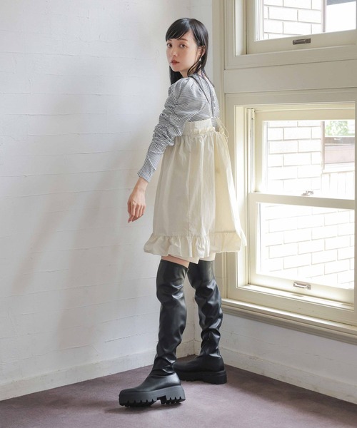 LOWRYS FARM（ローリーズファーム）の「パワショルプルオーバー 973393（Tシャツ/カットソー・レディース・ブラック/ホワイト/その他・FREE）」の5枚目の写真