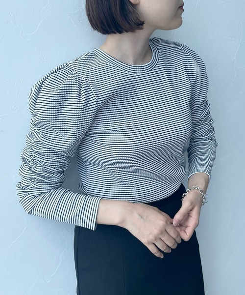 LOWRYS FARM（ローリーズファーム）の「パワショルプルオーバー 973393（Tシャツ/カットソー・レディース・ブラック/ホワイト/その他・FREE）」の13枚目の写真