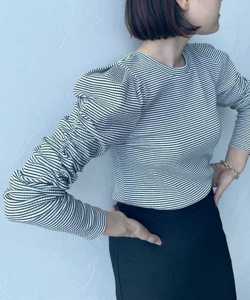 LOWRYS FARM（ローリーズファーム）の「パワショルプルオーバー 973393（Tシャツ/カットソー・レディース・ブラック/ホワイト/その他・FREE）」の14枚目の写真