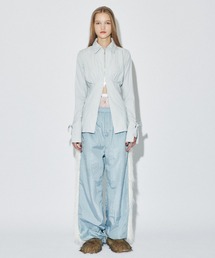 musubore | double zip gather shirts / ダブルジップシャツ(シャツ/ブラウス)