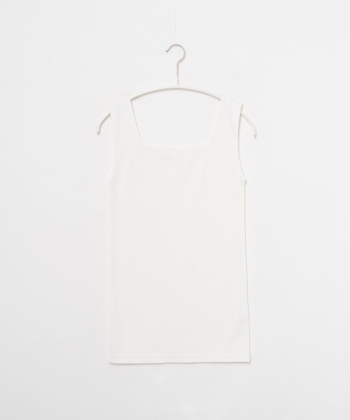 for/c（フォーシー）の「リブタンクトップ【USAコットン】（Tシャツ/カットソー・レディース・ブラック/ホワイト/ブラック×ホワイト・M/L）」の21枚目の写真