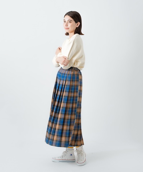 salle de bal(サルデバル)の「amitie / アミティエ プリーツスカート pleats skirt FRH(スカート・レディース・レッド/ブルー/ダークグレー/ネイビー・FREE)」の17枚目の写真