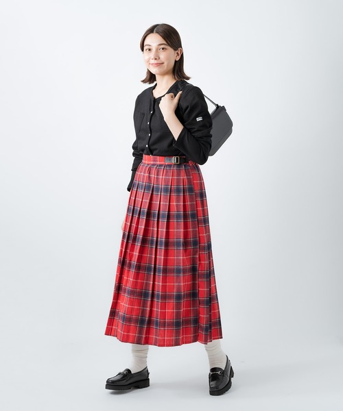 salle de bal(サルデバル)の「amitie / アミティエ プリーツスカート pleats skirt FRH(スカート・レディース・レッド/ブルー/ダークグレー/ネイビー・FREE)」の6枚目の写真