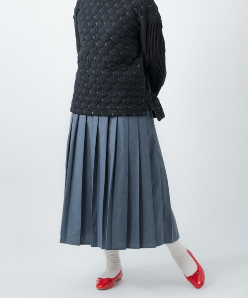 salle de bal(サルデバル)の「amitie / アミティエ プリーツスカート pleats skirt FRH(スカート・レディース・レッド/ブルー/ダークグレー/ネイビー・FREE)」の13枚目の写真