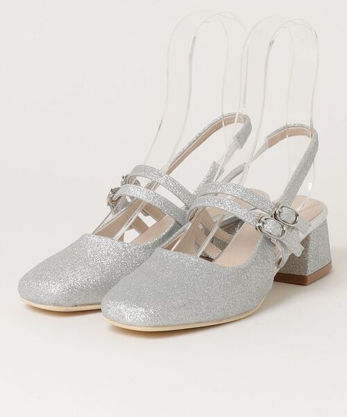 LibertyDoll(リバティードール)の「Liberty doll / スクエアトゥ ダブルベルト ミュールパンプス 5cmチャンキーヒール (1188)(サンダル・レディース・ブラック/ブラック系その他2/ベージュ/ブラック系その他/ゴールド系その他/アイボリー/シルバー系その他/シルバー・3L/SS/S/M/L/LL)」の17枚目の写真