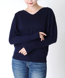 Jines（ジネス）の「前後2wayシンプルニット スーパー120sプレミアムウール（ニット/セーター）」