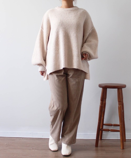 mil（ミル）の「【150㎝前後の小柄さんサイズ】コーデュロイタックパンツ【ウォッシャブル・淡色女子】（その他パンツ・レディース・ベージュ/アイボリー/ブラウン・XS/S/M）」の14枚目の写真