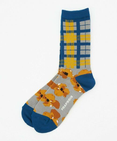 FRAPBOIS（フラボア）の「チェックフラワーソックス（ソックス/靴下・レディース・レッド/ブラック/グレー・FREE）」の3枚目の写真