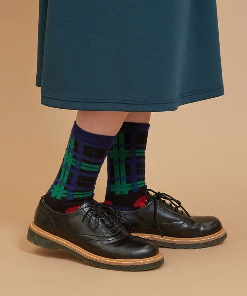 FRAPBOIS（フラボア）の「チェックフラワーソックス（ソックス/靴下・レディース・レッド/ブラック/グレー・FREE）」の7枚目の写真