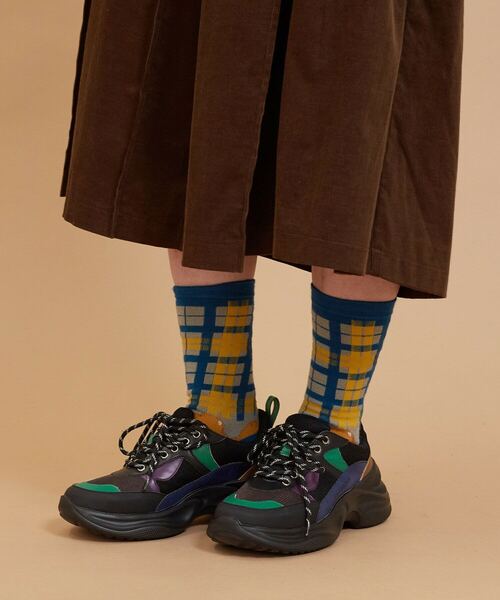 FRAPBOIS（フラボア）の「チェックフラワーソックス（ソックス/靴下・レディース・レッド/ブラック/グレー・FREE）」の11枚目の写真