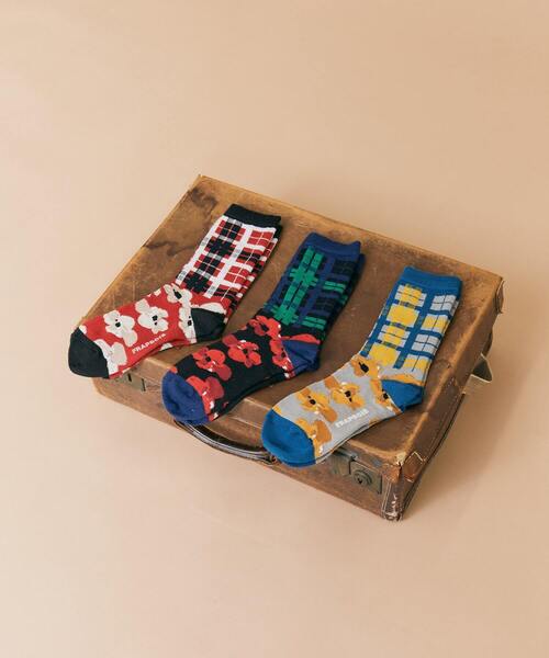 FRAPBOIS（フラボア）の「チェックフラワーソックス（ソックス/靴下・レディース・レッド/ブラック/グレー・FREE）」の15枚目の写真