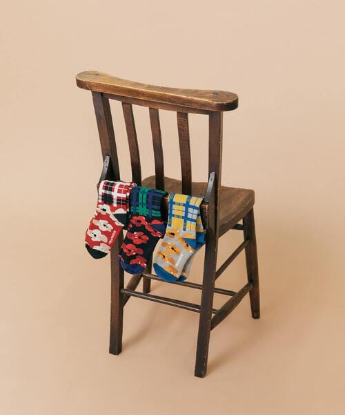 FRAPBOIS（フラボア）の「チェックフラワーソックス（ソックス/靴下・レディース・レッド/ブラック/グレー・FREE）」の18枚目の写真