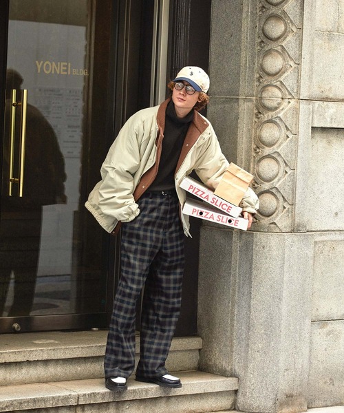 EMMA CLOTHES(エマクローズ)の「トラディショナルチェックパターンセミワイドストレートスラックスパンツ EMMA CLOTHES(スラックス・メンズ・ブラウン系/ネイビー系/グレー系・M/L)」の8枚目の写真