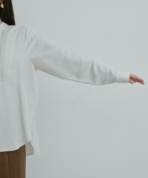 VIS(ビス)の「【洗える】ピンタックブラウス(シャツ/ブラウス・レディース・ブラック/オフホワイト/ベージュ系その他/グリーン系その他・FREE)」の21枚目の写真