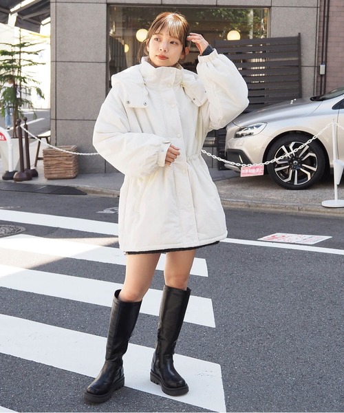 セール】【マルチway】ウェストスピンドル中綿フードブルゾン（ダウン