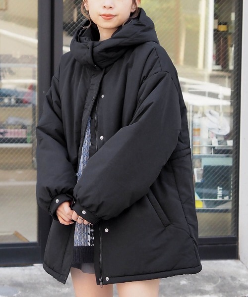 tiptop(ティップトップ)の「【マルチway】ウェストスピンドル中綿フードブルゾン(ダウンジャケット/コート・レディース・オフホワイト/ブラック/アイボリー・FREE)」の15枚目の写真